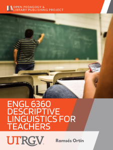 ENGL6360 Descriptive Linguistics for Teachers book cover
